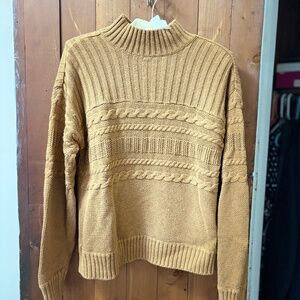 Prana Cableknit Mock Turtleneck Sweater
